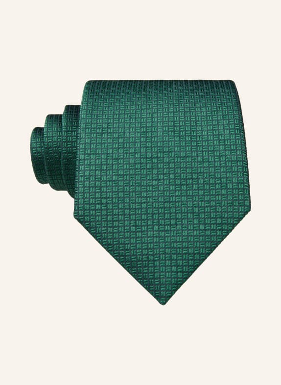 BOSS Tie with silk GREEN/ BLUE