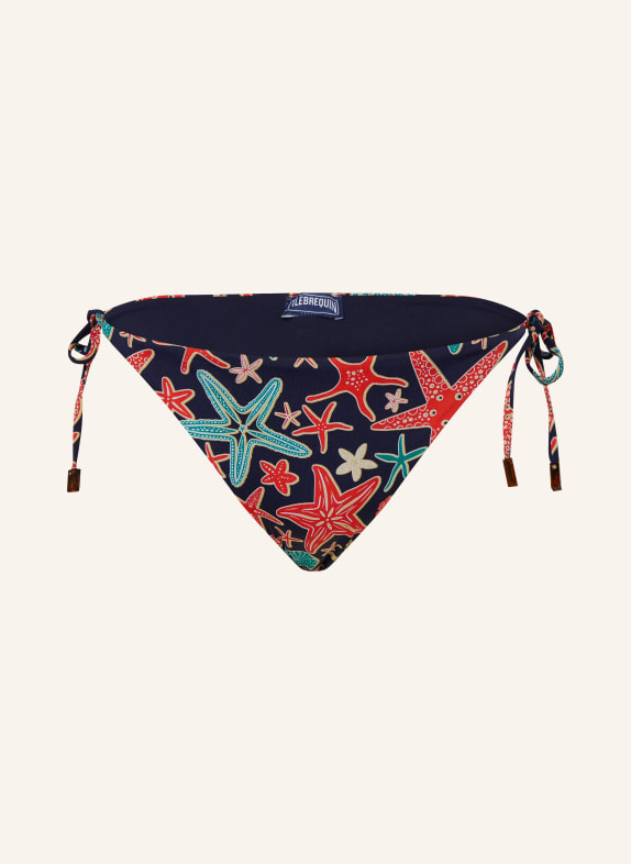 VILEBREQUIN Triangel-Bikini-Hose HOLISTARFISH FLEUR DUNKELBLAU/ ROT/ PETROL
