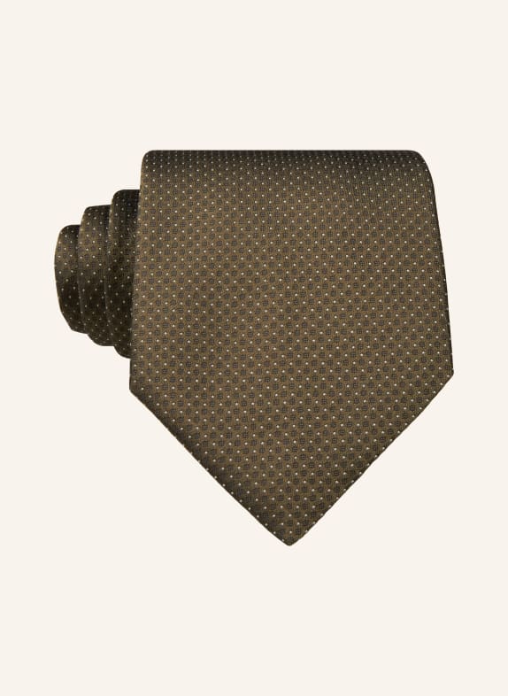 BOSS Krawatte GRÜN/ WEISS