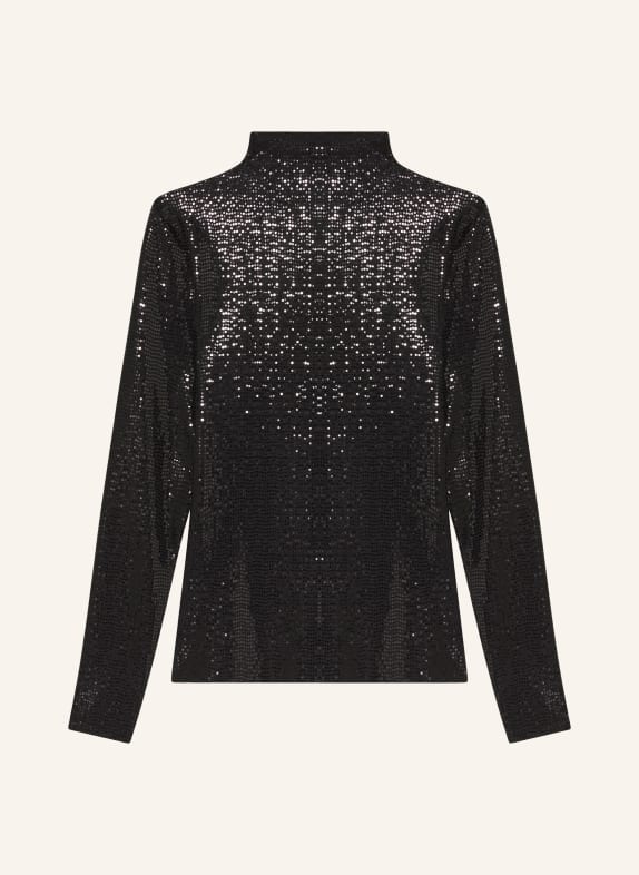 rich&royal Long sleeve shirt with sequins BLACK