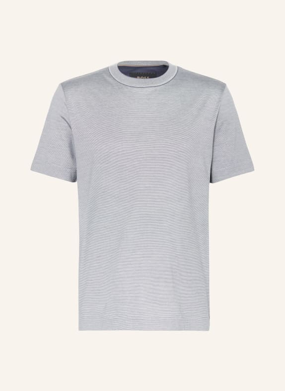 BOSS T-shirt TESAR with silk DARK BLUE/ WHITE