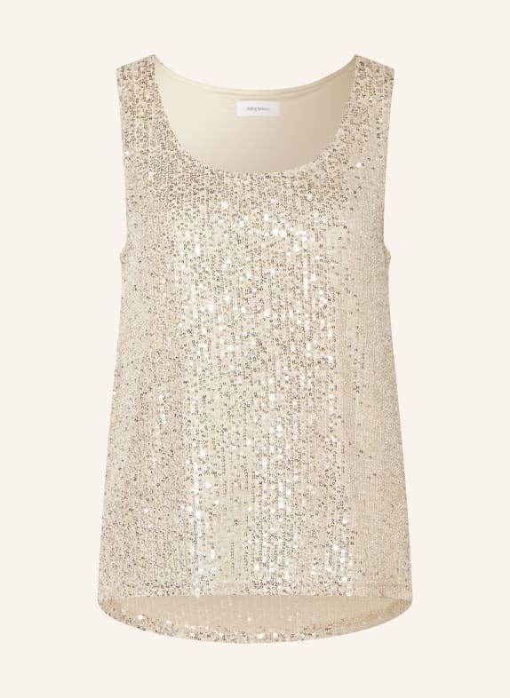 darling harbour Top with sequins CREAM/ SILVER