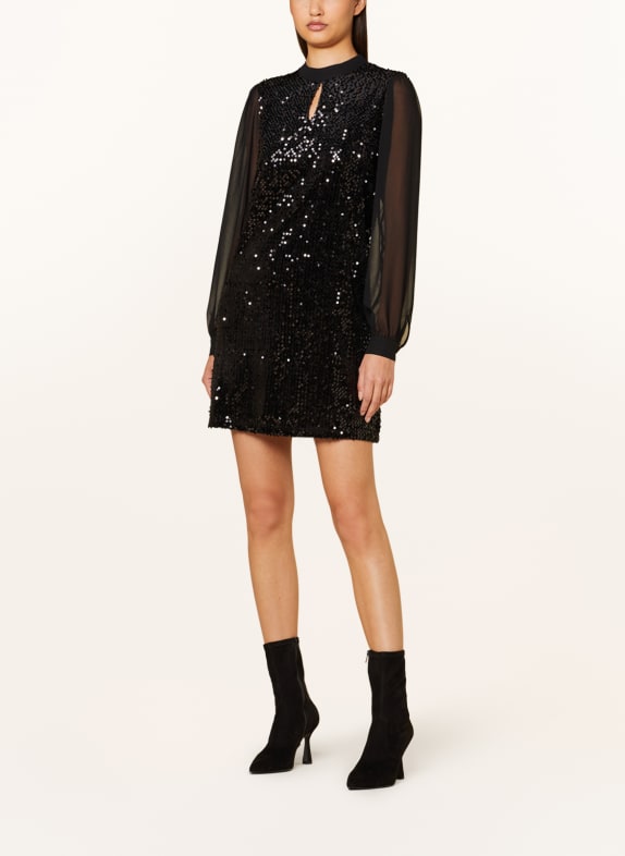 MORE & MORE Dress with sequins BLACK