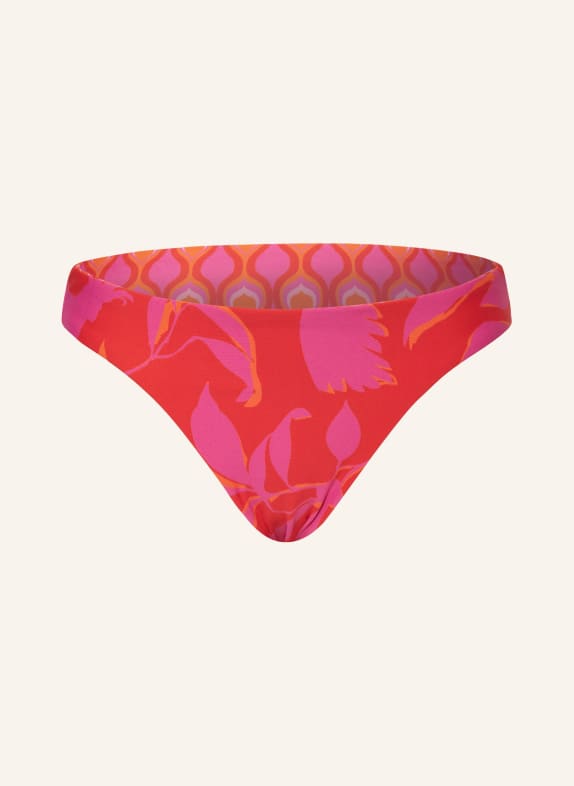 SEAFOLLY Reversible panty bikini bottoms BIRDS OF PARADISE RED/ PINK/ ORANGE