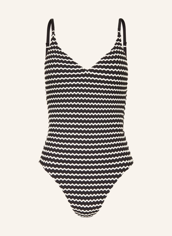 SEAFOLLY Swimsuit MESH EFFECT BLACK/ WHITE