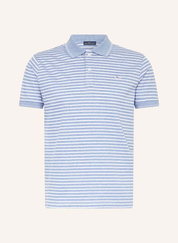 PAUL & SHARK Piqué polo shirt regular fit LIGHT BLUE/ WHITE