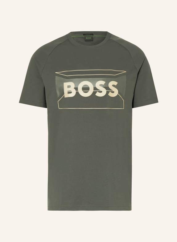 BOSS T-shirt DARK GREEN/ GOLD