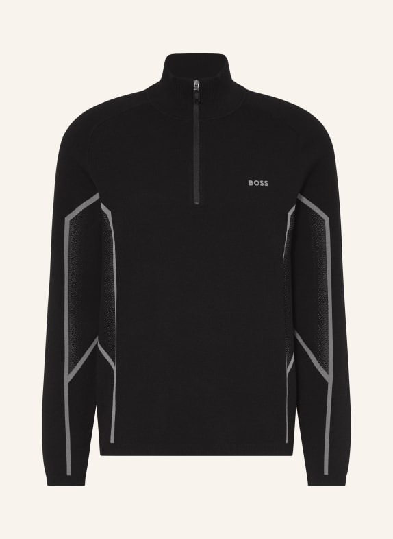 BOSS Half-zip sweater ZARKLO BLACK