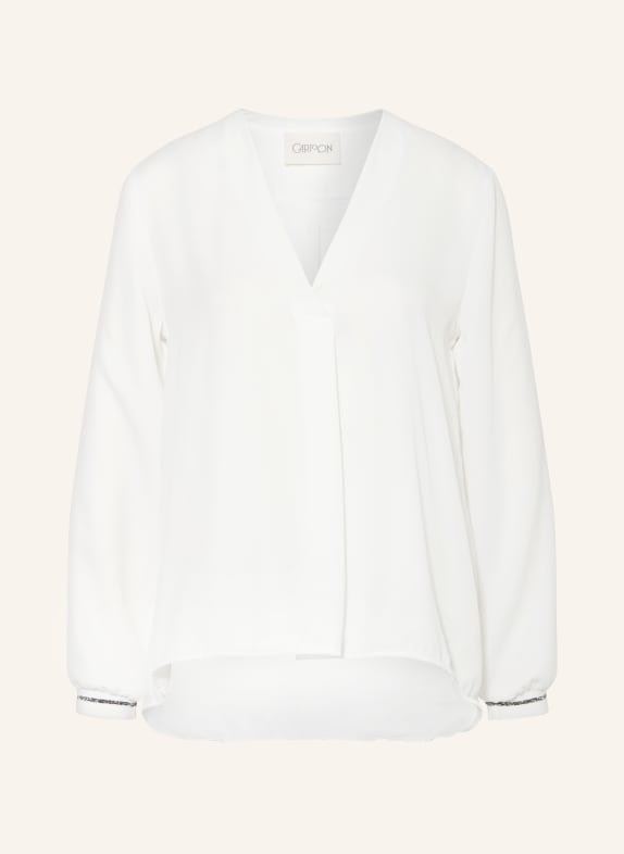 CARTOON Shirt blouse with glitter thread WHITE