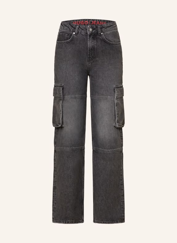 HUGO Cargo jeans GALESE 025 DARK GREY