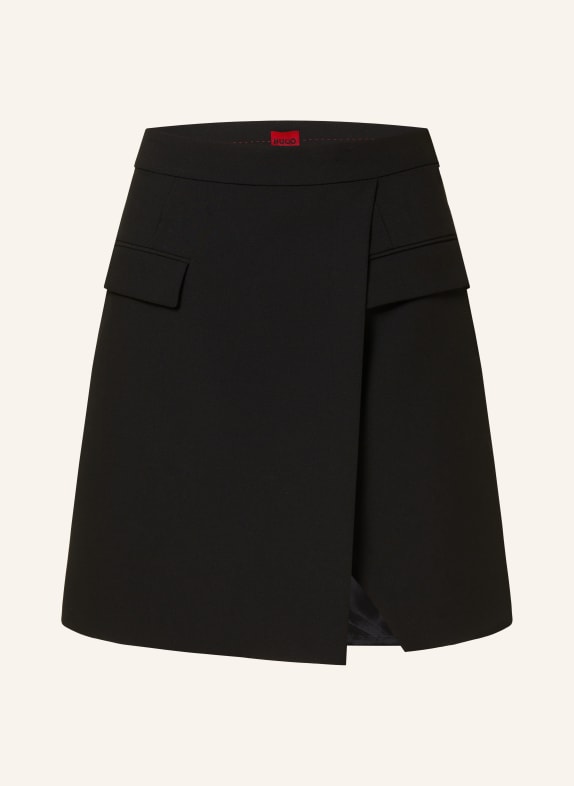 HUGO Skirt RINUSA in wrap look BLACK