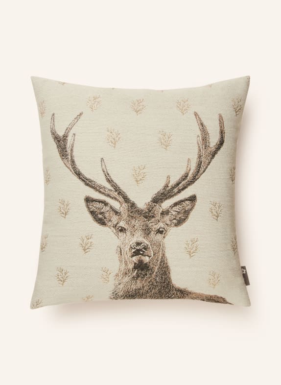 pichler Decorative cushion cover MAURICE with glitter thread CREAM/ GOLD/ GRAY