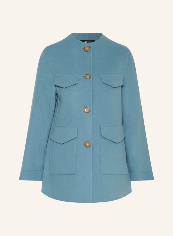 LUISA CERANO Wool coat LIGHT BLUE