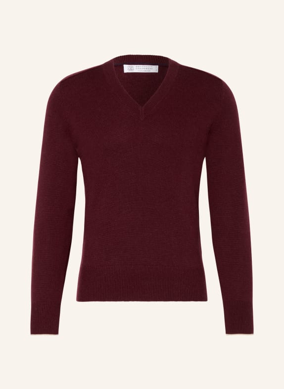 BRUNELLO CUCINELLI Cashmere sweater DARK RED