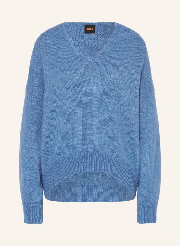 BOSS Sweater FONDY with alpaca LIGHT BLUE