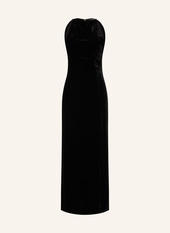 ENVELOPE 1976 Sukienka z aksamitu EVE CZARNY