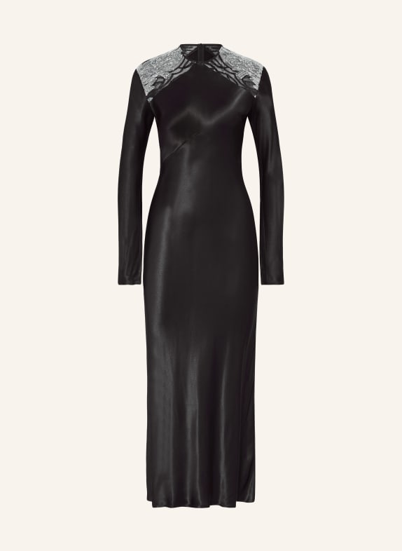 ENVELOPE 1976 Satin dress with sequins BLACK/ SILVER