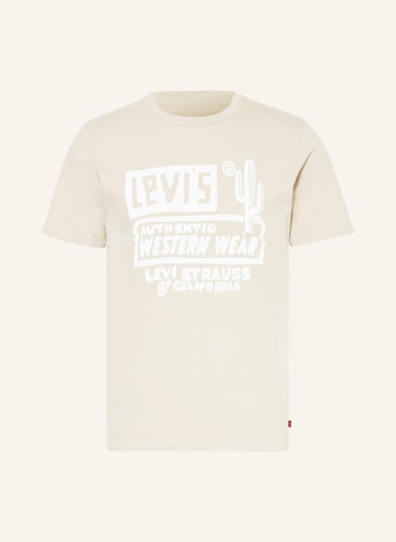 Levi's® T-Shirt HELLBRAUN/ WEISS