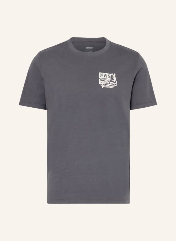 Levi's® T-Shirt DUNKELGRAU/ WEISS