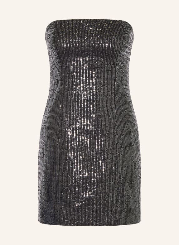 ROTATE Sheath dress with sequins BLACK/ SILVER
