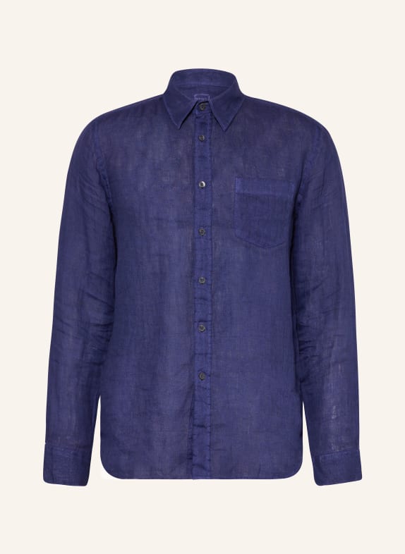 120%lino Linen shirt regular fit DARK BLUE
