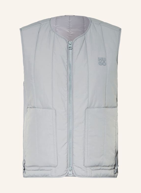 HUGO Quilted vest BATINO reversible GRAY