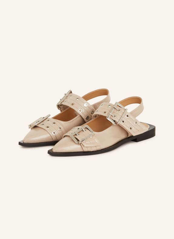 GANNI Sandalen TAUPE