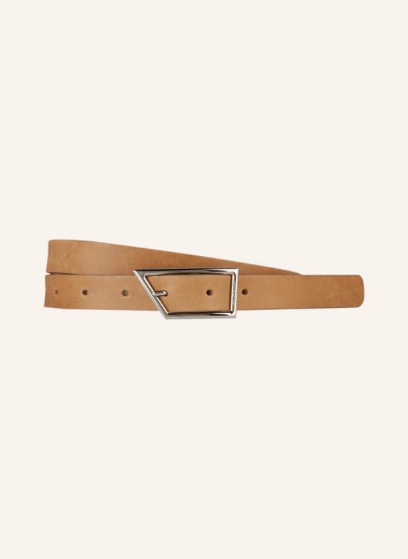 CLOSED Leather belt LIGHT BROWN