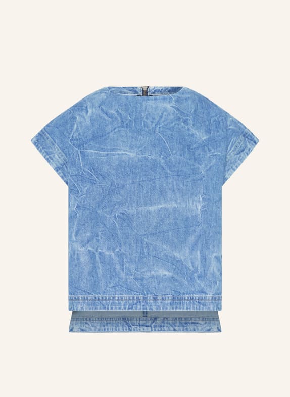 CLOSED T-shirt z materiału jeansowego MBL MID BLUE
