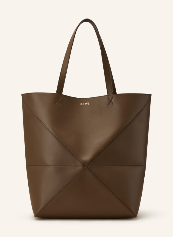 LOEWE Shopper PUZZLE FOLD TOTE LARGE BRAUN