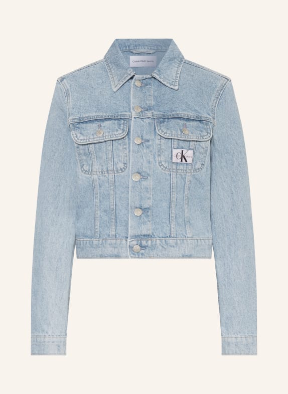 Calvin Klein Jeans Krótka kurtka jeansowa NIEBIESKI