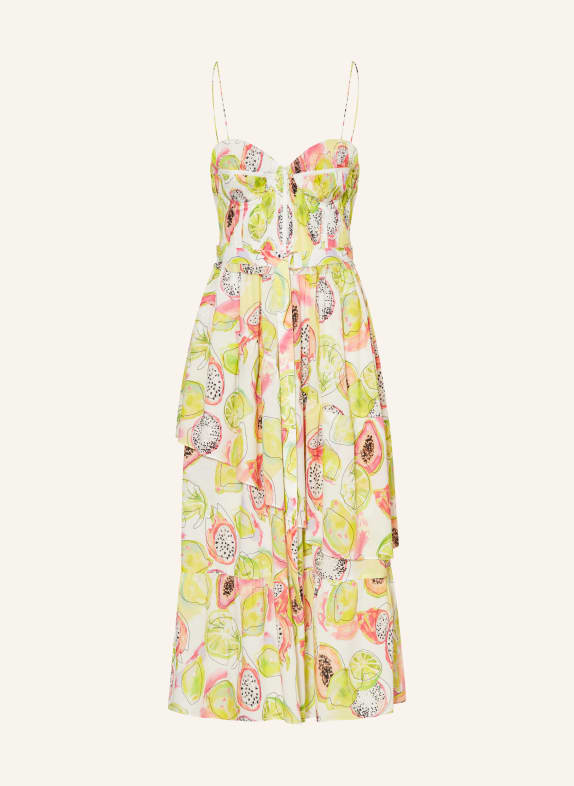 MARC CAIN Sukienka z plisami 420 pale lemon