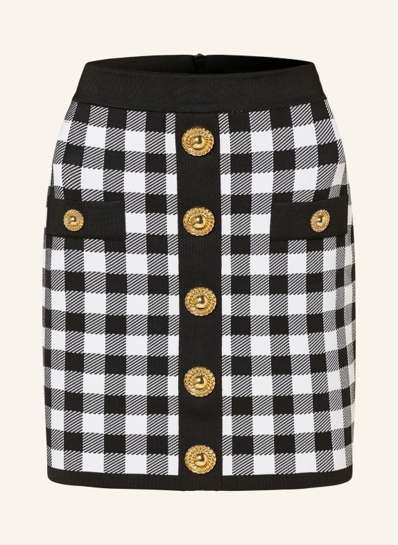 BALMAIN Knit skirt BLACK/ WHITE