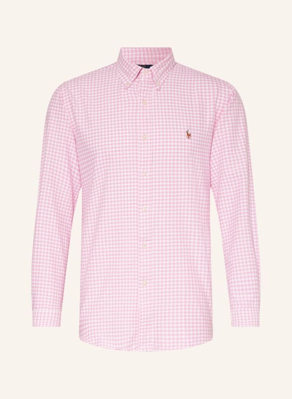 POLO RALPH LAUREN Oxfordhemd Custom Fit PINK/ WEISS