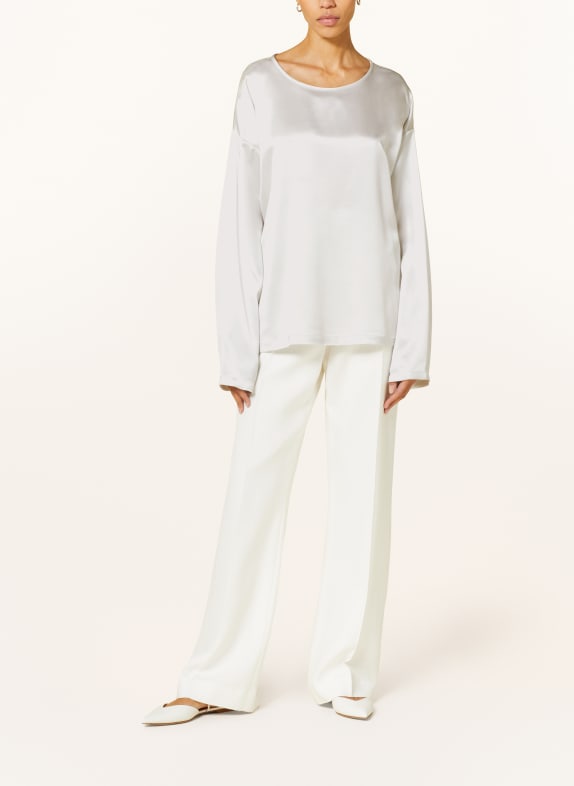 FABIANA FILIPPI Blouse-shirt van zijde ZILVER