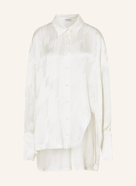 THE ATTICO Oversized shirt blouse DIANA made of satin CREAM