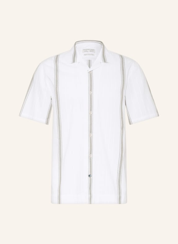 COLOURS & SONS Resort shirt MYKONOS regular fit WHITE/ OLIVE