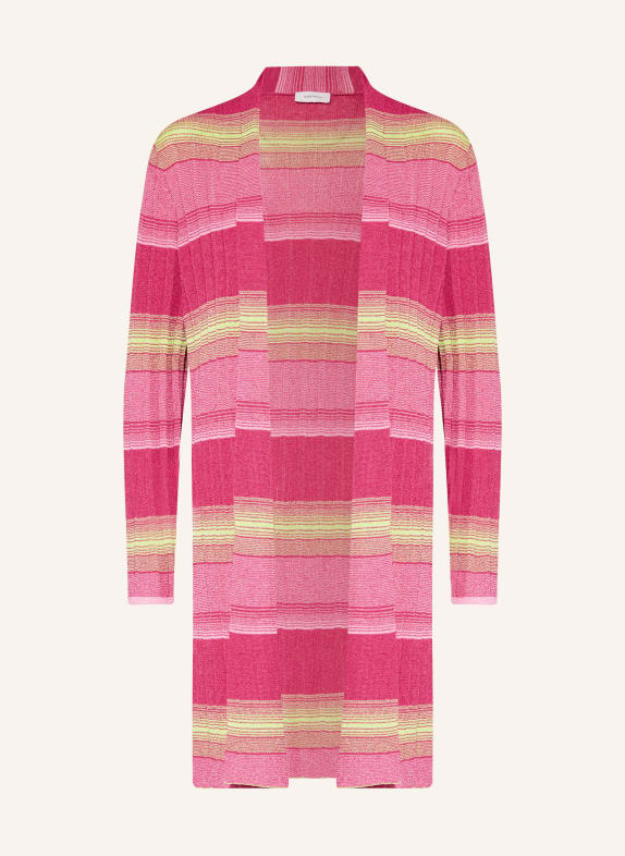 darling harbour Knit cardigan with pleats and glitter thread PINK RINGEL