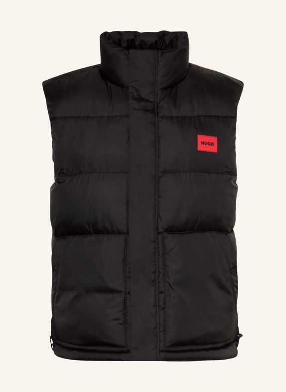 HUGO Quilted vest BALTINO BLACK