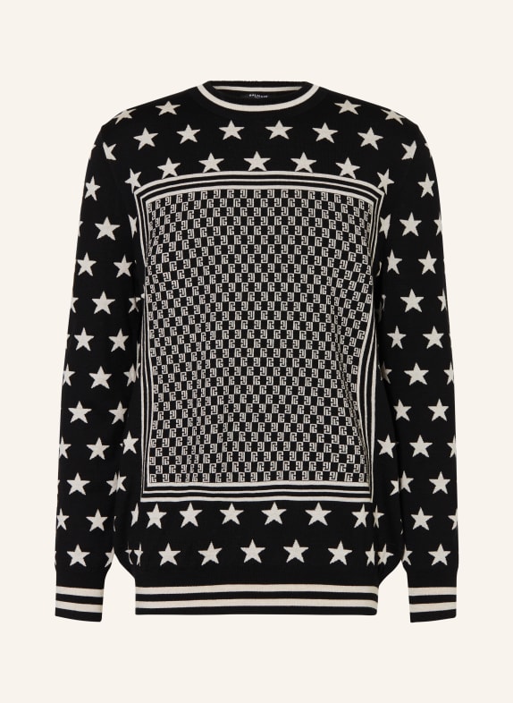 BALMAIN Sweater BLACK/ CREAM