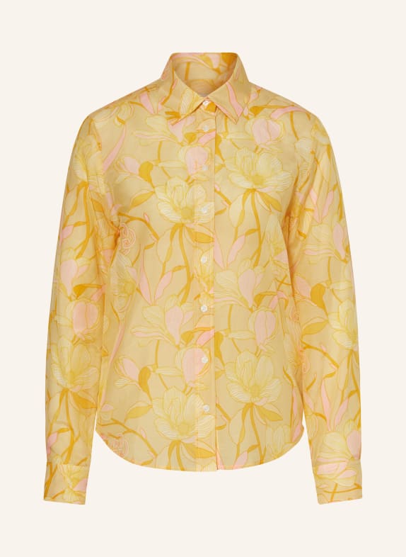 GANT Shirt blouse with silk YELLOW/ PINK