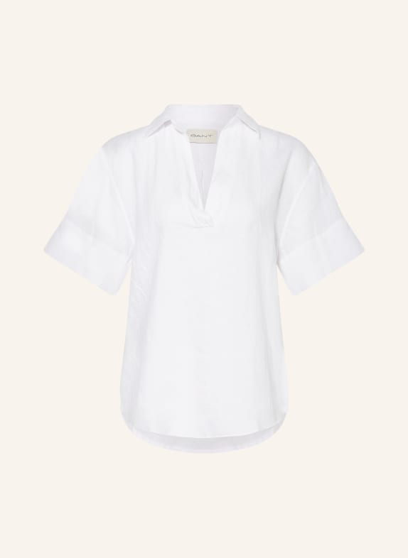 GANT Shirt blouse made of linen WHITE