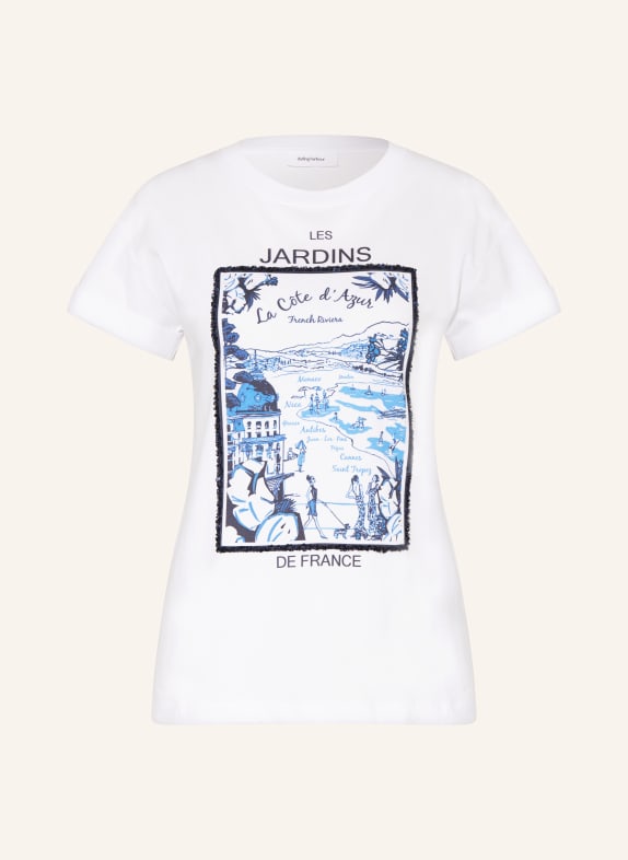 darling harbour T-Shirt mit Pailletten WEISS