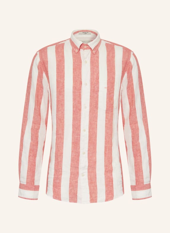 GANT Linen shirt comfort fit WHITE/ ORANGE