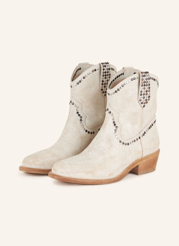 ash Cowboy boots GIPSY with rivets CREAM