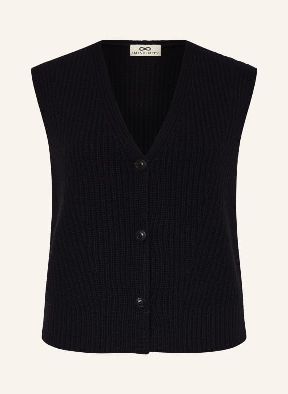 SMINFINITY Knit vest in cashmere BLACK