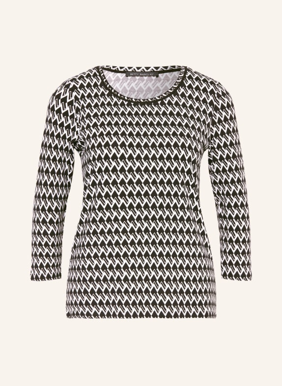 Betty Barclay Shirt with 3/4 sleeves BLACK/ WHITE