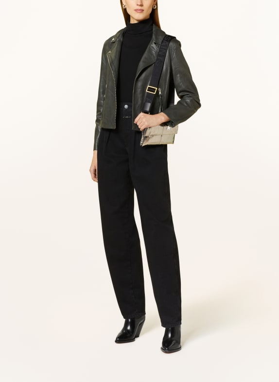 ALLSAINTS Lederjacke DALBY DUNKELGRÜN