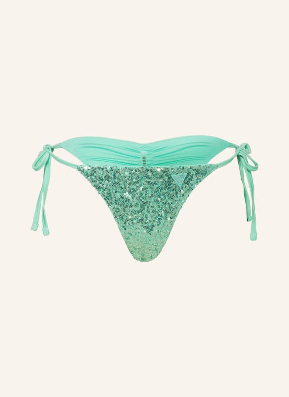 GUESS Triangle bikini bottoms with sequins MINT