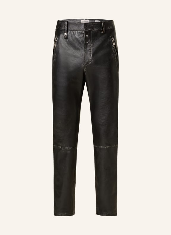 Alexander McQUEEN Leather trousers BLACK